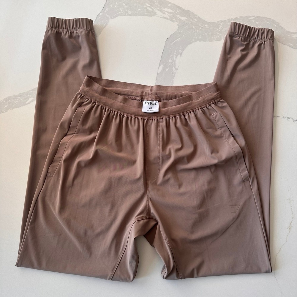 Gymshark Women XS Brown Mauve Joggers Athletic Sweatpants Lounge Pants Pocket